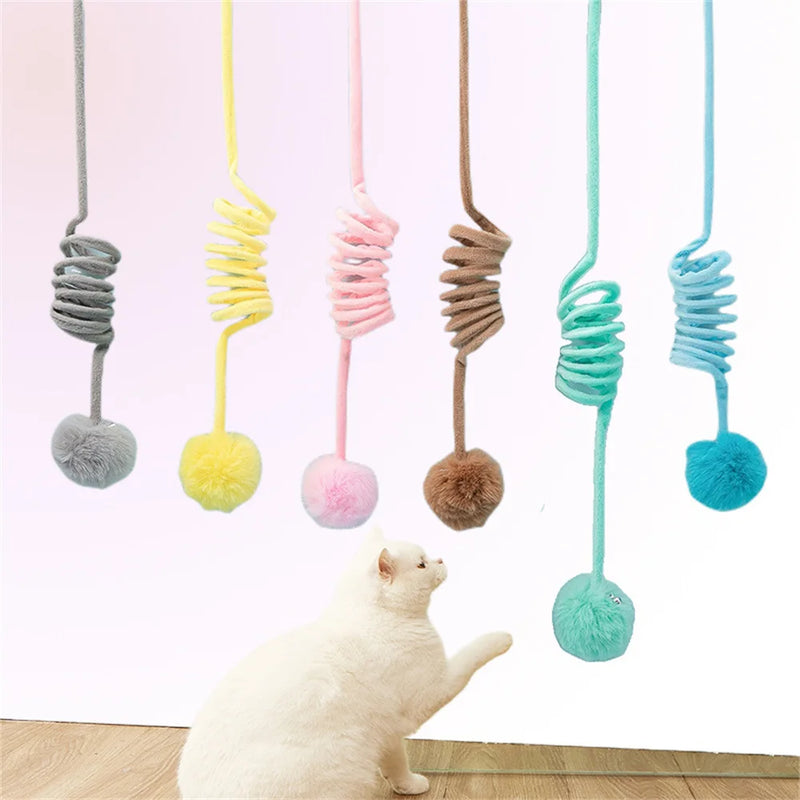 Brinquedo para Gatos Disco Adesivo de Balanço Elástico Pendurado na Porta Provocando Gatos Corda Longa Provocando Gatos Brinquedo para Gatos Acessórios para Gatos Brinquedo para Gatinhos 🐱🪀🐾