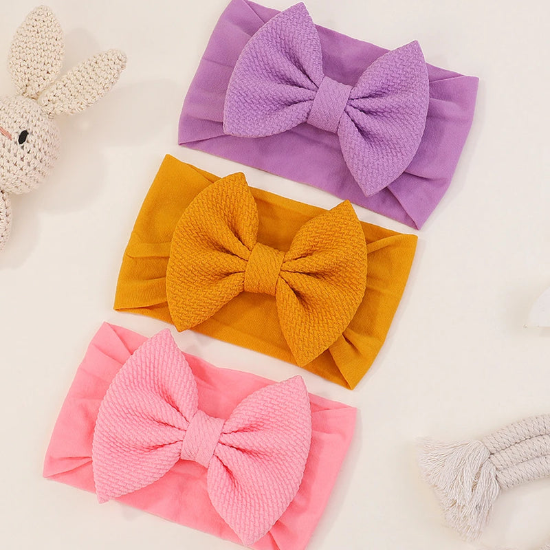 👶🎀 1 Faixa de Cabeça de Nylon para Bebês e Crianças Pequenas, Elástica, para Recém-Nascidas, Princesinha, Laço Fofo, Acessório de Cabelo para Bebê. Venda por Atacado. 🎀👑