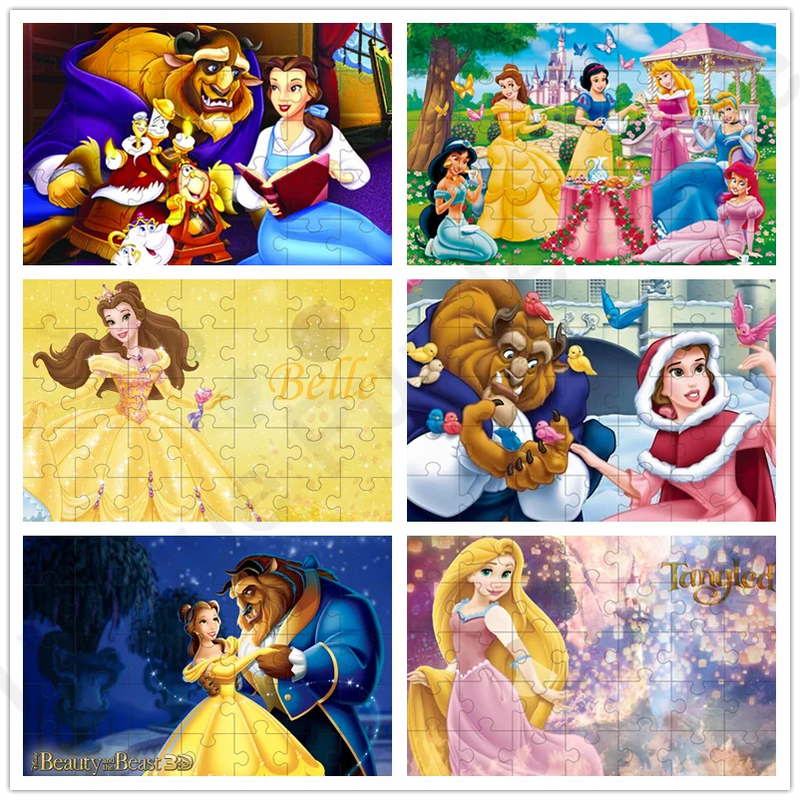 35/300/500/1000 Peças Quebra-Cabeça Disney A Bela e a Fera para Montar e Descomprimir. Como posso ajudar você a escolher o melhor quebra-cabeça para sua diversão?n Puzzles Toy for Adult Kid Home Decoration