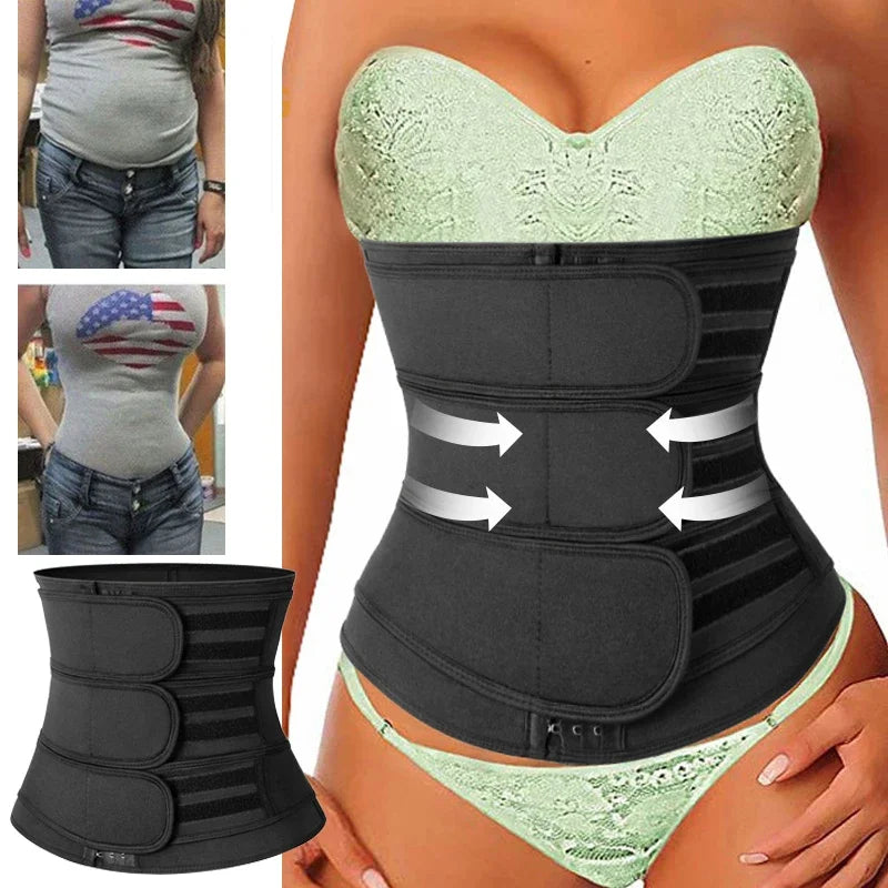 "Cinto Modelador de Cintura Neoprene Sweat Body Shaper, Cinto Modelador de Shapewear para Controle da Barriga, Emagrecimento, Queima de Gordura, Pós-Parto".