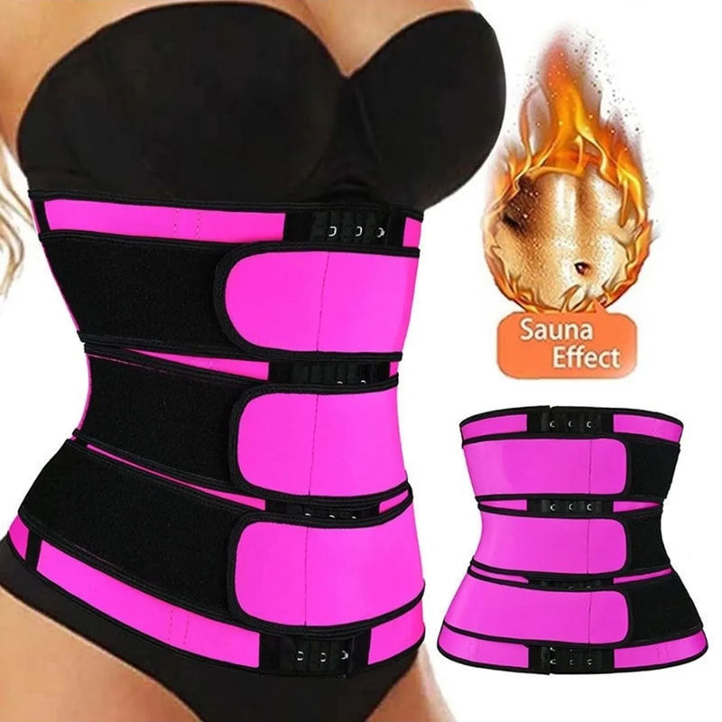 Cinto de Cintura Ajustável com Controle Abdominal, com fecho de gancho e laço, ideal para exercícios físicos, modelagem do corpo e treinos esportivos.