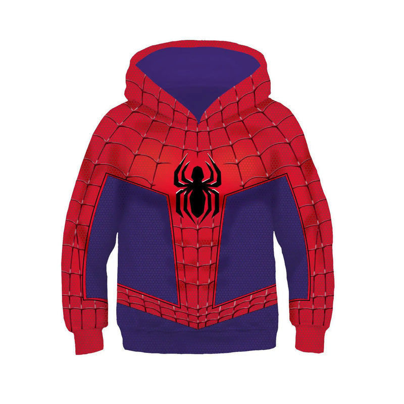 Homem-Aranha Gwen Miles Morales Moletom com Zíper Capuz Spider-Verse Venom Moletom com Capuz 3D Super-Heróis Meninos Meninas Jaqueta Calça de Roupa Exterior