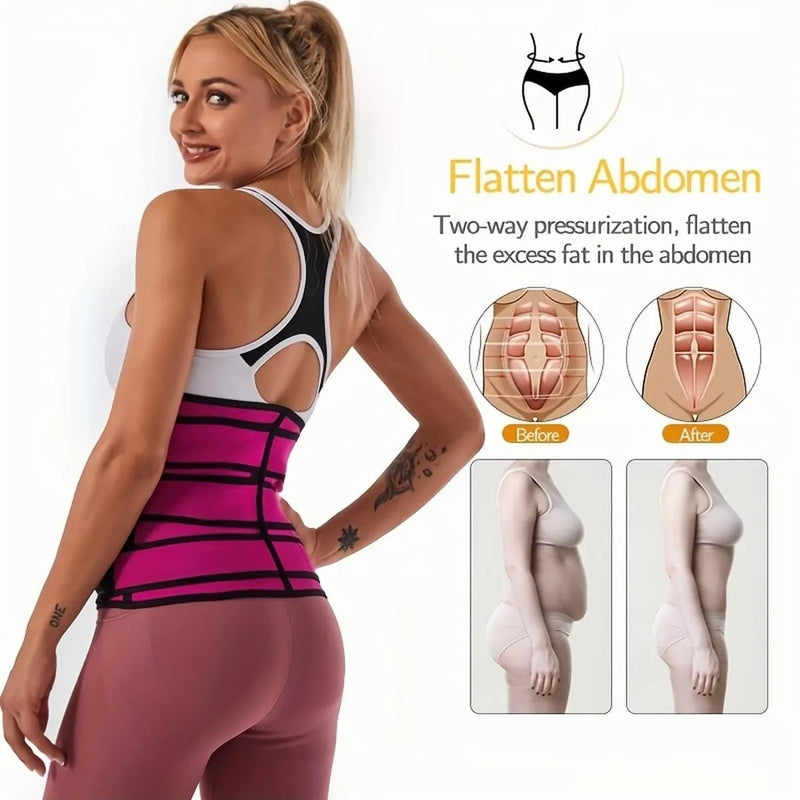 Cinto de Cintura Ajustável com Controle Abdominal, com fecho de gancho e laço, ideal para exercícios físicos, modelagem do corpo e treinos esportivos.